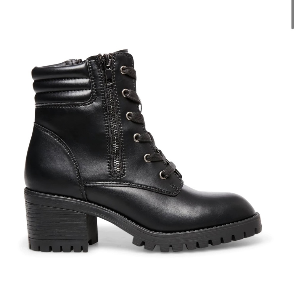 Madden Girl Black Combat Boots